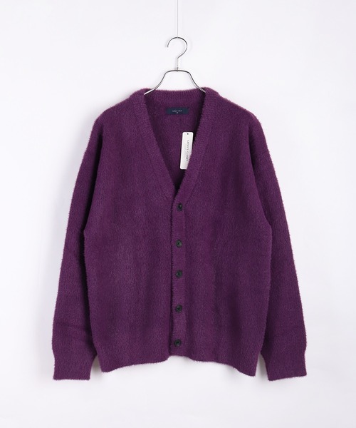 WESTSEA(ウエストシー)の「フェザーヤーンニット ルーズサイズ 長袖Vカーディガン(カーディガン/ボレロ・メンズ・ターコイズブルー/ライトグレー/ブラック/グレイッシュブルー/チャコール/ワイン/マスタード/グレー系その他/ライトブルー/ライトベージュ/ダークネイビー/プラム・L/M)」の11枚目の写真