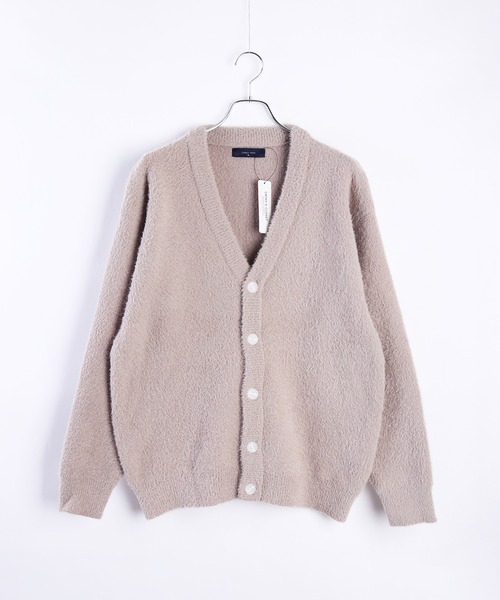 WESTSEA(ウエストシー)の「フェザーヤーンニット ルーズサイズ 長袖Vカーディガン(カーディガン/ボレロ・メンズ・ターコイズブルー/ライトグレー/ブラック/グレイッシュブルー/チャコール/ワイン/マスタード/グレー系その他/ライトブルー/ライトベージュ/ダークネイビー/プラム・L/M)」の6枚目の写真