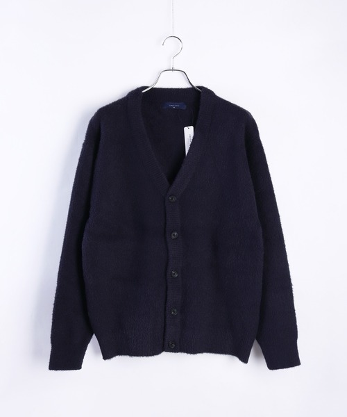 WESTSEA(ウエストシー)の「フェザーヤーンニット ルーズサイズ 長袖Vカーディガン(カーディガン/ボレロ・メンズ・ターコイズブルー/ライトグレー/ブラック/グレイッシュブルー/チャコール/ワイン/マスタード/グレー系その他/ライトブルー/ライトベージュ/ダークネイビー/プラム・L/M)」の10枚目の写真