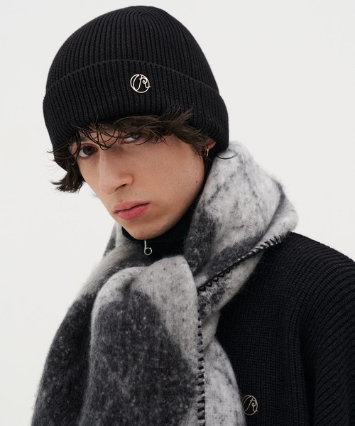 REON STUDIO（レオンスタジオ）の「韓国ブランド RE:ON STUDIO レオンスタジオ EMBROIDERY CHECK MUFFLER ステッチ チェックマフラー ボリューム マフラー アーガイル柄 マフラー 防寒グッズ 韓国ファッション（マフラー・メンズ・ブルー/ブラウン/ブラック/グリーン・ONE SIZE）」の8枚目の写真