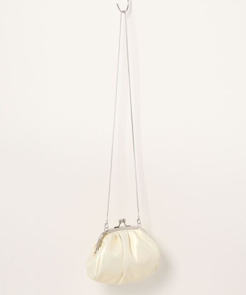 florist(フローリスト)の「【2WAY/3WAY】シャイニングレザーがま口ハンドバッグ/ショルダーバッグ(ハンドバッグ・レディース・ホワイト/ピンク・FREE)」の16枚目の写真