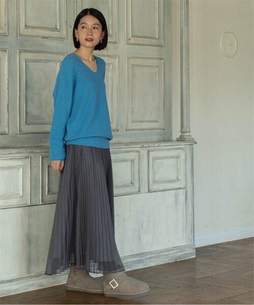 OPAQUE.CLIP(オペークドットクリップ)の「◆ビジュー付きフェイクムートンブーツ(ブーツ・レディース・サンドベージュ/ブラック・02/03)」の10枚目の写真