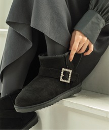 OPAQUE.CLIP | ビジュー付きフェイクムートンブーツ(ブーツ)