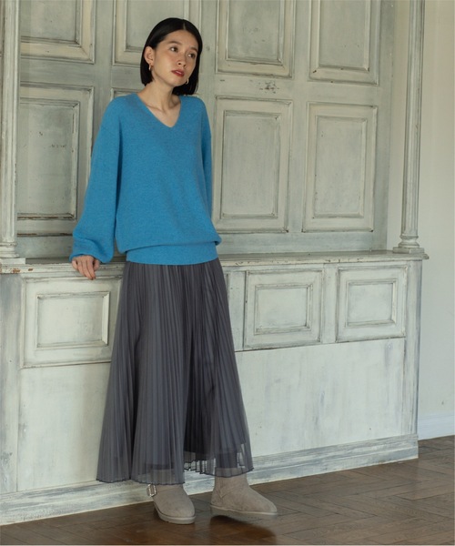 OPAQUE.CLIP(オペークドットクリップ)の「◆ビジュー付きフェイクムートンブーツ(ブーツ・レディース・サンドベージュ/ブラック・02/03)」の12枚目の写真