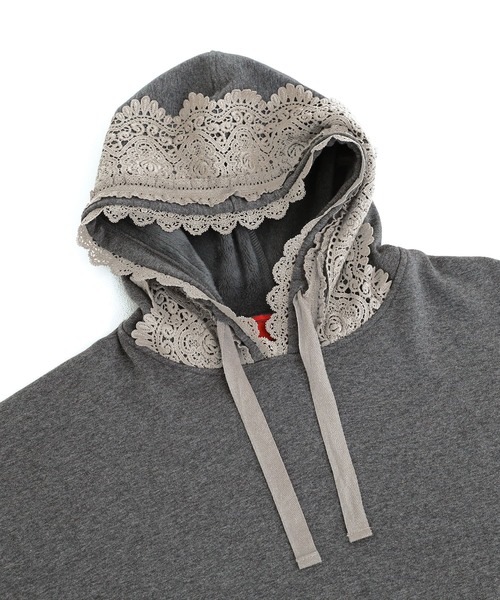 somari imagination（ソマリ イマジネーション）の「『裏シャギーレースパーカーワンピース』（ワンピース・レディース・ブラック/チャコールグレー・FREE）」の8枚目の写真