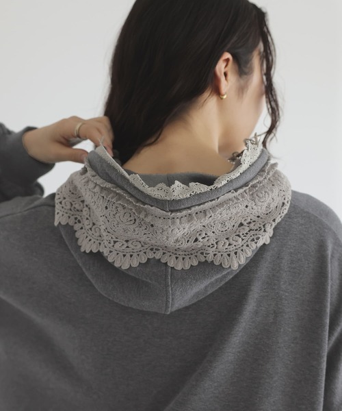 somari imagination（ソマリ イマジネーション）の「『裏シャギーレースパーカーワンピース』（ワンピース・レディース・ブラック/チャコールグレー・FREE）」の21枚目の写真