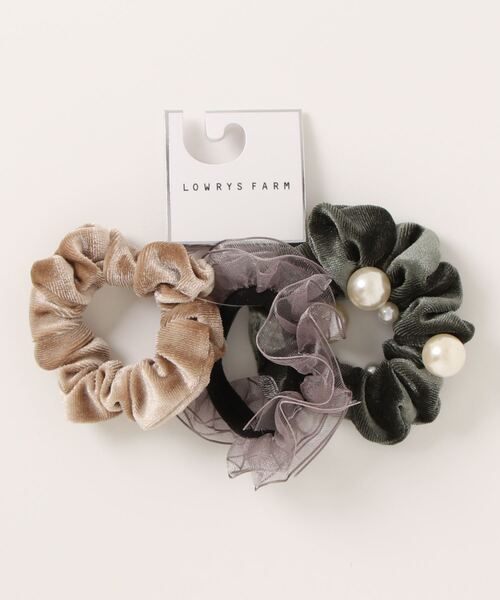 LOWRYS FARM(ローリーズファーム)の「セットシュシュ2 989853(シュシュ・レディース・グリーン/ブラウン/ブラック・FREE)」の3枚目の写真