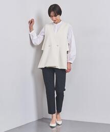 UNITED ARROWS | SPONGY パールモチーフ バックペプラム ベスト(ベスト)