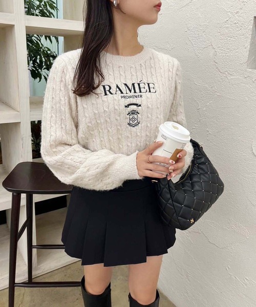 one after another NICE CLAUP（ワンアフターアナザーナイスクラップ）の「スタッズ付きキルティングホーボーバック（ショルダーバッグ・レディース・ブラック/アイボリー/ミント・FREE）」の16枚目の写真