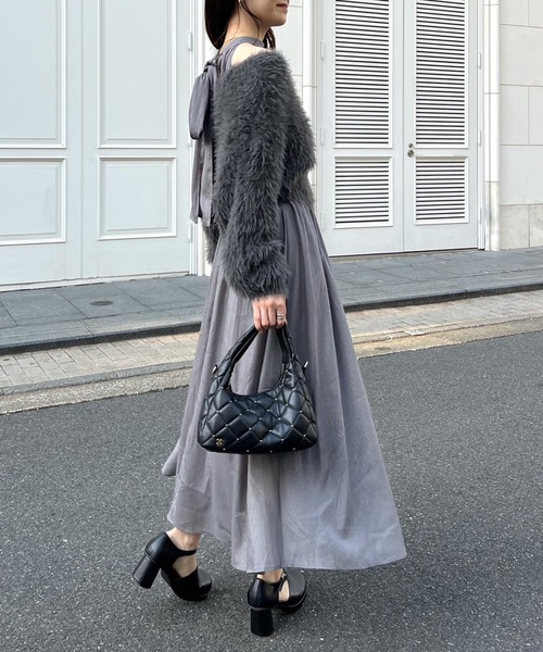 one after another NICE CLAUP（ワンアフターアナザーナイスクラップ）の「スタッズ付きキルティングホーボーバック（ショルダーバッグ・レディース・ブラック/アイボリー/ミント・FREE）」の21枚目の写真