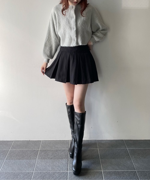 one way（ワンウェイ）の「ワイドプリーツミニスカパン（スカート