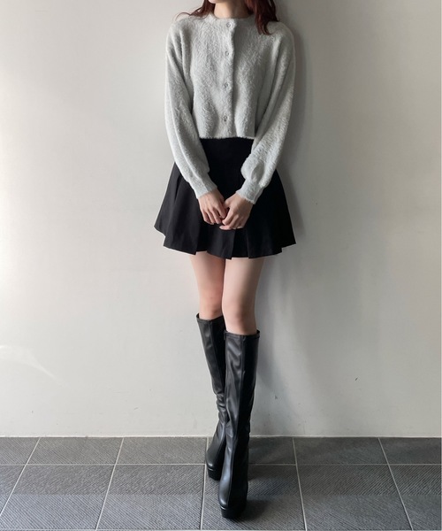 one way(ワンウェイ)の「ワイドプリーツミニスカパン(スカート・レディース・ブラック/グレー/ダークグレー・SMALL/MEDIUM)」の8枚目の写真