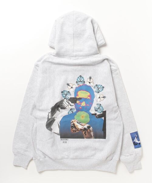 LONELY/論理（ロンリー）の「LONELY(論理)/ロンリー 13ozHEAVY WEIGHT “KTLONELY” HOODIE 裏起毛 フーディー（パーカー・メンズ・ブラック/アッシュグレー・XL/L/2XL）」の14枚目の写真