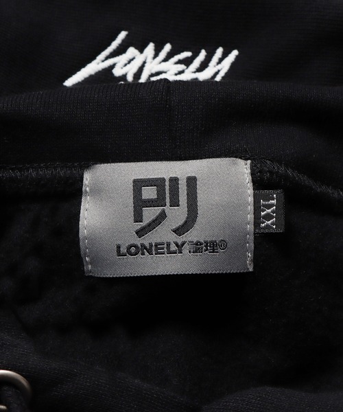 LONELY/論理（ロンリー）の「LONELY(論理)/ロンリー 13ozHEAVY WEIGHT “KTLONELY” HOODIE 裏起毛 フーディー（パーカー・メンズ・ブラック/アッシュグレー・XL/L/2XL）」の5枚目の写真