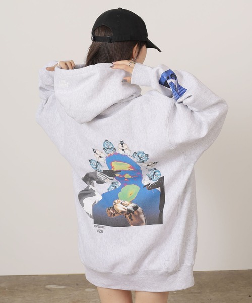 LONELY/論理（ロンリー）の「LONELY(論理)/ロンリー 13ozHEAVY WEIGHT “KTLONELY” HOODIE 裏起毛 フーディー（パーカー・メンズ・ブラック/アッシュグレー・XL/L/2XL）」の15枚目の写真