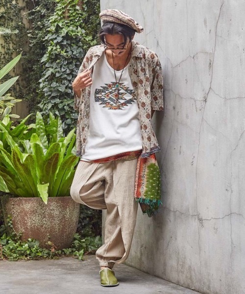 チャイハネ(チャイハネ)の「【チャイハネ】ゴーペMEN'Sタンクトップ(タンクトップ・メンズ・ブラック/オレンジ/ホワイト・FREE)」の4枚目の写真