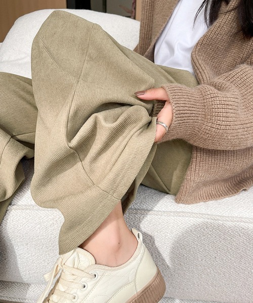 Miniministore(ミニミニストア)の「ワイドパンツ ハイウエスト 春秋冬 韓国(スラックス・レディース・ダークネイビー/ブラック/ダークブラウン/ベージュ/ブラウン/オフホワイト・FREE)」の5枚目の写真