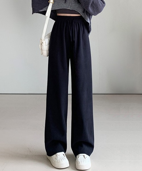 Miniministore(ミニミニストア)の「ワイドパンツ ハイウエスト 春秋冬 韓国(スラックス・レディース・ダークネイビー/ブラック/ダークブラウン/ベージュ/ブラウン/オフホワイト・FREE)」の6枚目の写真