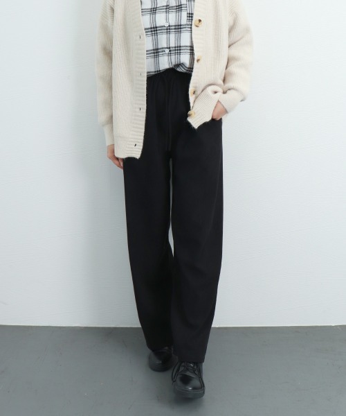 Miniministore(ミニミニストア)の「ワイドパンツ ハイウエスト 春秋冬 韓国(スラックス・レディース・ダークネイビー/ブラック/ダークブラウン/ベージュ/ブラウン/オフホワイト・FREE)」の9枚目の写真