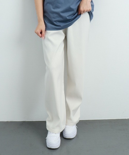 Miniministore(ミニミニストア)の「ワイドパンツ ハイウエスト 春秋冬 韓国(スラックス・レディース・ダークネイビー/ブラック/ダークブラウン/ベージュ/ブラウン/オフホワイト・FREE)」の12枚目の写真