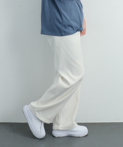 Miniministore(ミニミニストア)の「ワイドパンツ ハイウエスト 春秋冬 韓国(スラックス・レディース・ダークネイビー/ブラック/ダークブラウン/ベージュ/ブラウン/オフホワイト・FREE)」の13枚目の写真