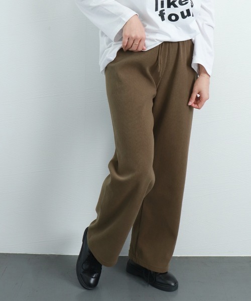Miniministore(ミニミニストア)の「ワイドパンツ ハイウエスト 春秋冬 韓国(スラックス・レディース・ダークネイビー/ブラック/ダークブラウン/ベージュ/ブラウン/オフホワイト・FREE)」の21枚目の写真