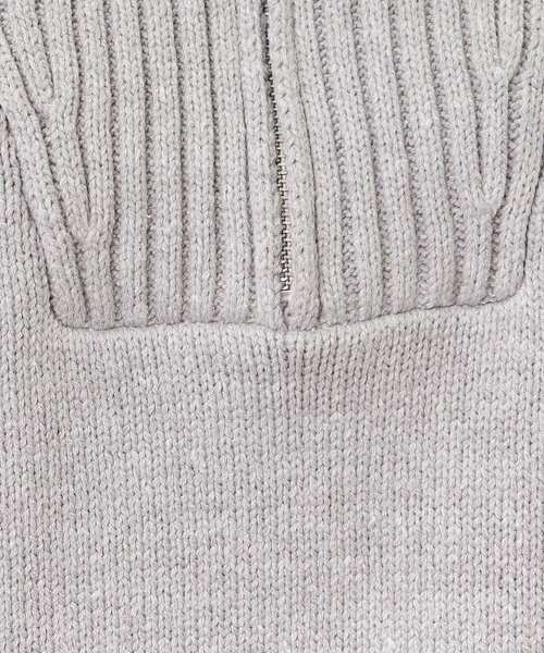 OPAQUE.CLIP（オペークドットクリップ）の「◆ハーフZIPミドルゲージニット【洗濯機洗い可】（ニット/セーター・レディース・ライトパープル/ホワイト/グレー・40/38）」の13枚目の写真