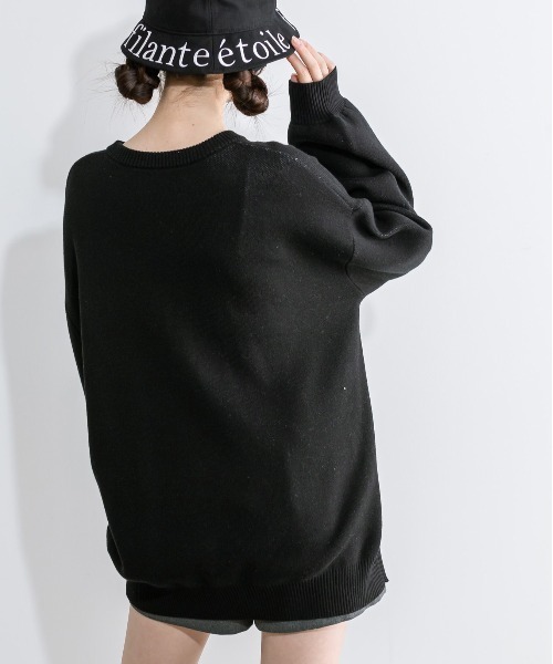 Miffy（ ミッフィー）の「miffyジャガードニット　1041180060（ニット/セーター・レディース・ブラック/オフホワイト・FREE）」の8枚目の写真