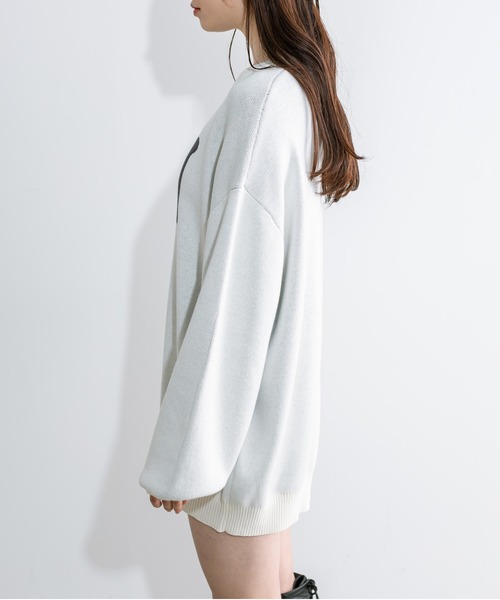 Miffy（ ミッフィー）の「miffyジャガードニット　1041180060（ニット/セーター・レディース・ブラック/オフホワイト・FREE）」の11枚目の写真