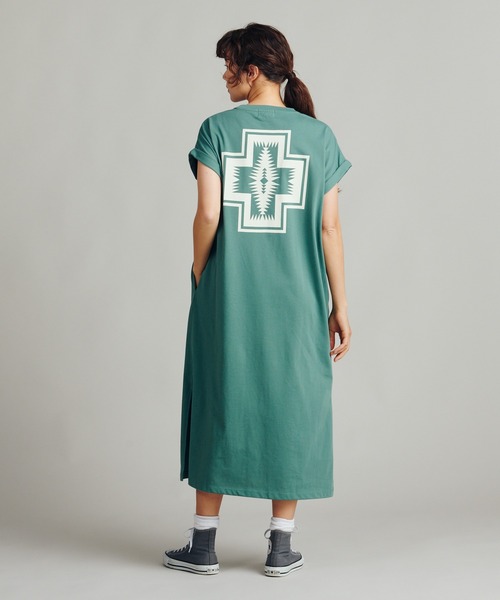 PENDLETON（ペンドルトン）の「ノースリーブドレス（ワンピース・レディース・ベージュ/ミント/チャコール/ライトブルー・ONESIZE）」の3枚目の写真