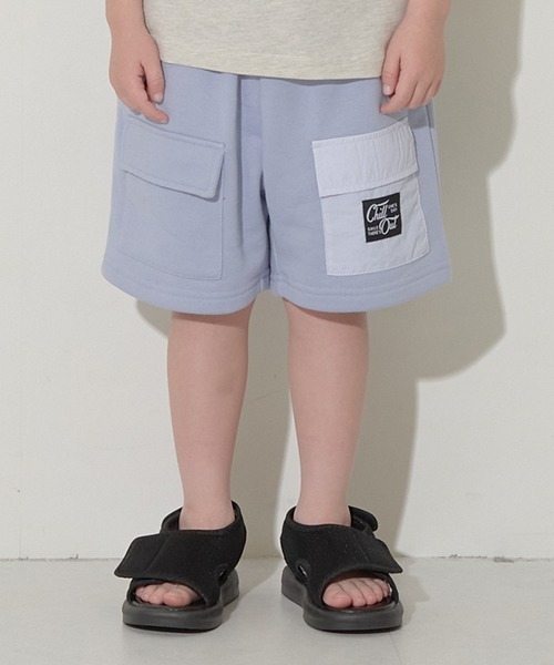 b・ROOM（ビールーム）の「ビッグポケット4分丈スウェットパンツ（その他パンツ・キッズ・サックスブルー/オートミール/オレンジ/ベージュ/ネイビー/ミント・120cm/100cm/130cm/140cm/110cm）」の5枚目の写真