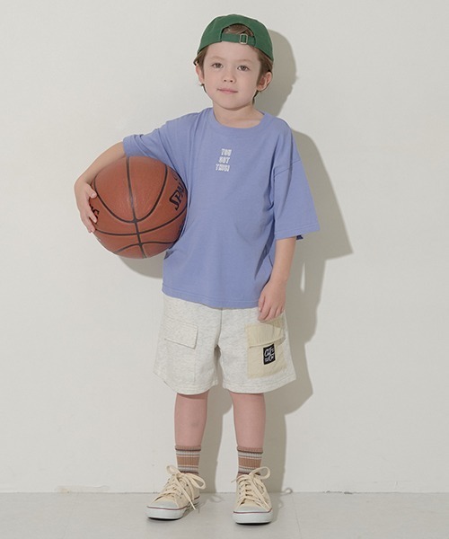 b・ROOM（ビールーム）の「ビッグポケット4分丈スウェットパンツ（その他パンツ・キッズ・サックスブルー/オートミール/オレンジ/ベージュ/ネイビー/ミント・120cm/100cm/130cm/140cm/110cm）」の20枚目の写真