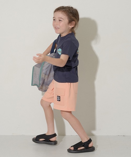 b・ROOM（ビールーム）の「ビッグポケット4分丈スウェットパンツ（その他パンツ・キッズ・サックスブルー/オートミール/オレンジ/ベージュ/ネイビー/ミント・120cm/100cm/130cm/140cm/110cm）」の13枚目の写真