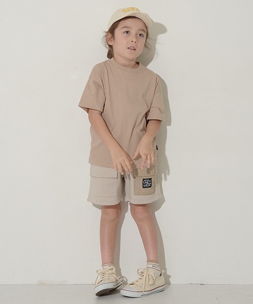 b・ROOM（ビールーム）の「ビッグポケット4分丈スウェットパンツ（その他パンツ・キッズ・サックスブルー/オートミール/オレンジ/ベージュ/ネイビー/ミント・120cm/100cm/130cm/140cm/110cm）」の8枚目の写真