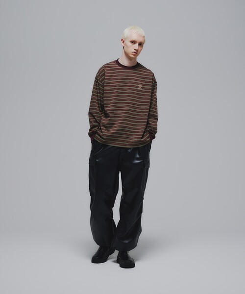 【TAKEO KIKUCHI】(2)ボーダー ニット ロング Tシャツ TAKEO KIKUCHI 「TAKEO KIKUCHI」 ボーダー柄長袖ニット 2