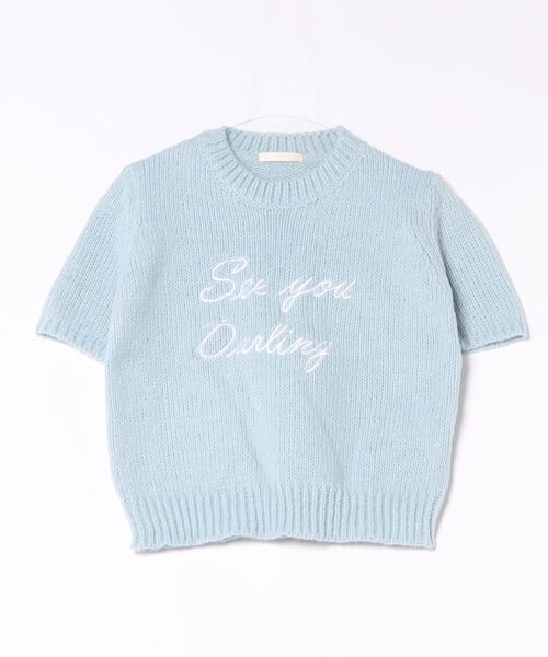 frunco(フランコ)の「ロゴ刺繍入りパステルカラーニット(ニット/セーター・レディース・ホワイト/イエロー/ブルー・FREE)」の1枚目の写真