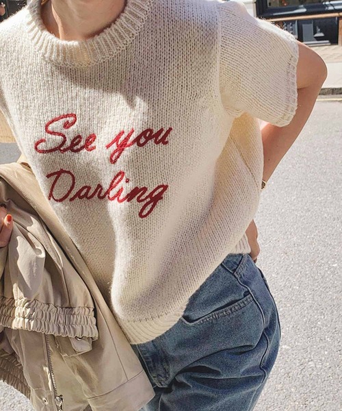 frunco(フランコ)の「ロゴ刺繍入りパステルカラーニット(ニット/セーター・レディース・ホワイト/イエロー/ブルー・FREE)」の6枚目の写真
