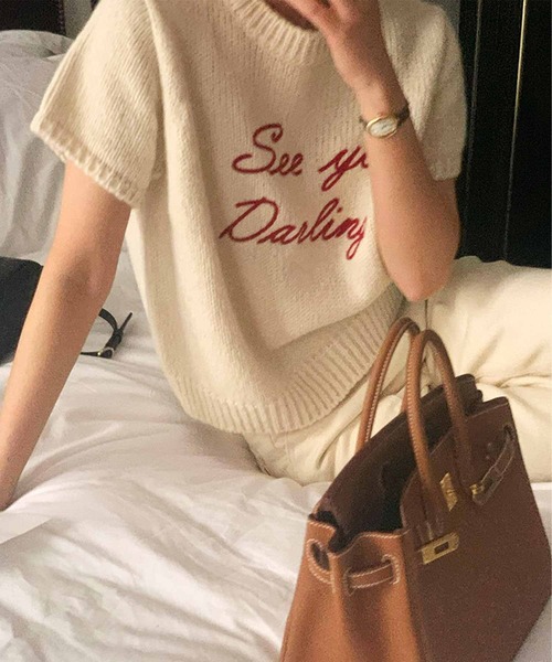 frunco(フランコ)の「ロゴ刺繍入りパステルカラーニット(ニット/セーター・レディース・ホワイト/イエロー/ブルー・FREE)」の7枚目の写真
