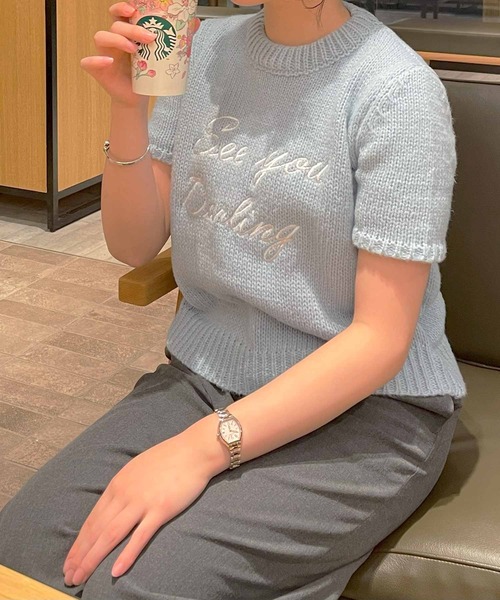 frunco(フランコ)の「ロゴ刺繍入りパステルカラーニット(ニット/セーター・レディース・ホワイト/イエロー/ブルー・FREE)」の10枚目の写真
