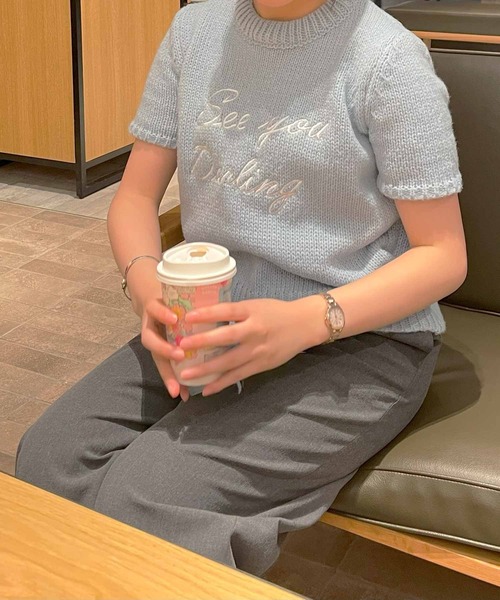 frunco(フランコ)の「ロゴ刺繍入りパステルカラーニット(ニット/セーター・レディース・ホワイト/イエロー/ブルー・FREE)」の11枚目の写真