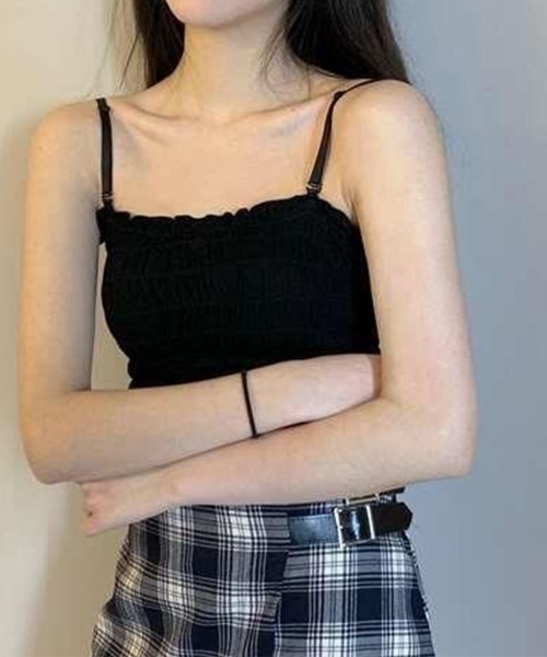 Miniministore（ミニミニストア）の「チューブトップカップ付きインナーおしゃれ（チューブトップ・レディース・グリーン/ブラック/グレー/ホワイト/ワインレッド/ライトブラウン・FREE）」の3枚目の写真