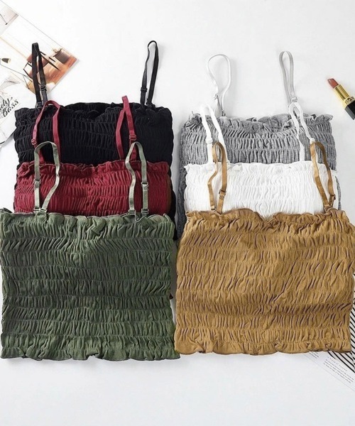 Miniministore（ミニミニストア）の「チューブトップカップ付きインナーおしゃれ（チューブトップ・レディース・グリーン/ブラック/グレー/ホワイト/ワインレッド/ライトブラウン・FREE）」の19枚目の写真