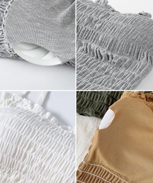 Miniministore（ミニミニストア）の「チューブトップカップ付きインナーおしゃれ（チューブトップ・レディース・グリーン/ブラック/グレー/ホワイト/ワインレッド/ライトブラウン・FREE）」の14枚目の写真