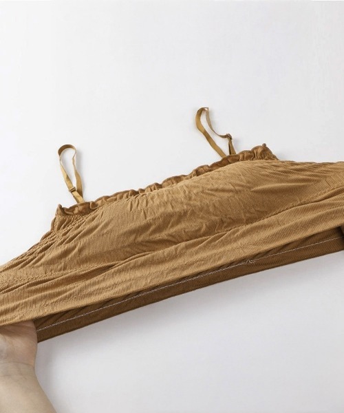 Miniministore（ミニミニストア）の「チューブトップカップ付きインナーおしゃれ（チューブトップ・レディース・グリーン/ブラック/グレー/ホワイト/ワインレッド/ライトブラウン・FREE）」の13枚目の写真