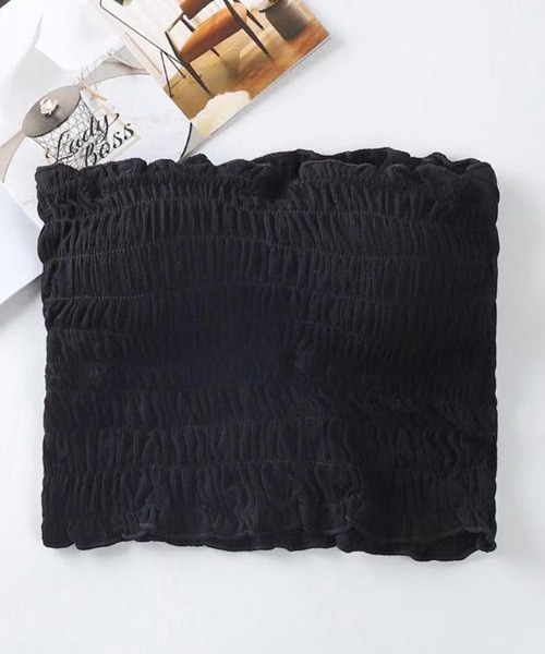 Miniministore（ミニミニストア）の「チューブトップカップ付きインナーおしゃれ（チューブトップ・レディース・グリーン/ブラック/グレー/ホワイト/ワインレッド/ライトブラウン・FREE）」の12枚目の写真