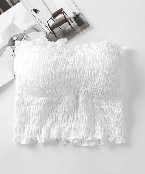 Miniministore（ミニミニストア）の「チューブトップカップ付きインナーおしゃれ（チューブトップ・レディース・グリーン/ブラック/グレー/ホワイト/ワインレッド/ライトブラウン・FREE）」の11枚目の写真