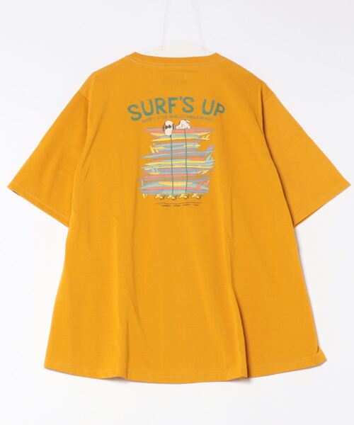 KRIFF MAYER Lady's Collection(クリフメイヤーレディースコレクション)の「スヌーピー半袖チュニック(サーフ)(Tシャツ/カットソー・レディース・イエロー/ブルー/オフホワイト/チャコール/カラフル・LARGE/MEDIUM)」の8枚目の写真