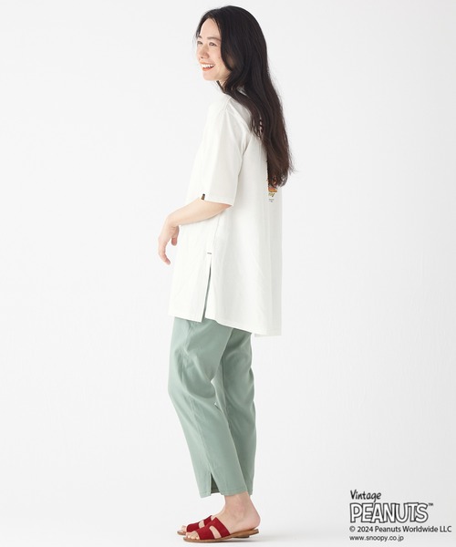 KRIFF MAYER Lady's Collection(クリフメイヤーレディースコレクション)の「スヌーピー半袖チュニック(サーフ)(Tシャツ/カットソー・レディース・イエロー/ブルー/オフホワイト/チャコール/カラフル・LARGE/MEDIUM)」の15枚目の写真