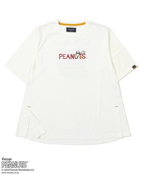 KRIFF MAYER Lady's Collection(クリフメイヤーレディースコレクション)の「スヌーピー半袖チュニック(サーフ)(Tシャツ/カットソー・レディース・イエロー/ブルー/オフホワイト/チャコール/カラフル・LARGE/MEDIUM)」の17枚目の写真