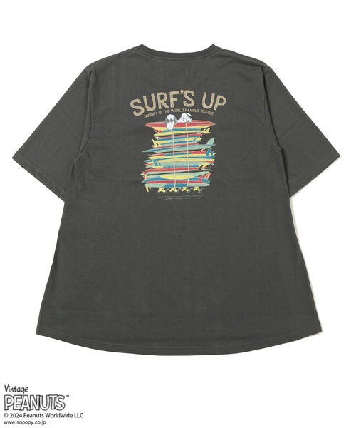 KRIFF MAYER Lady's Collection(クリフメイヤーレディースコレクション)の「スヌーピー半袖チュニック(サーフ)(Tシャツ/カットソー・レディース・イエロー/ブルー/オフホワイト/チャコール/カラフル・LARGE/MEDIUM)」の20枚目の写真